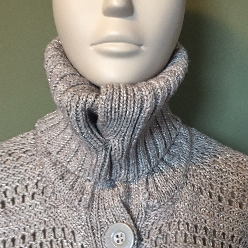 Grey Turtleneck Button Front Sweater, Bnwot - image 5
